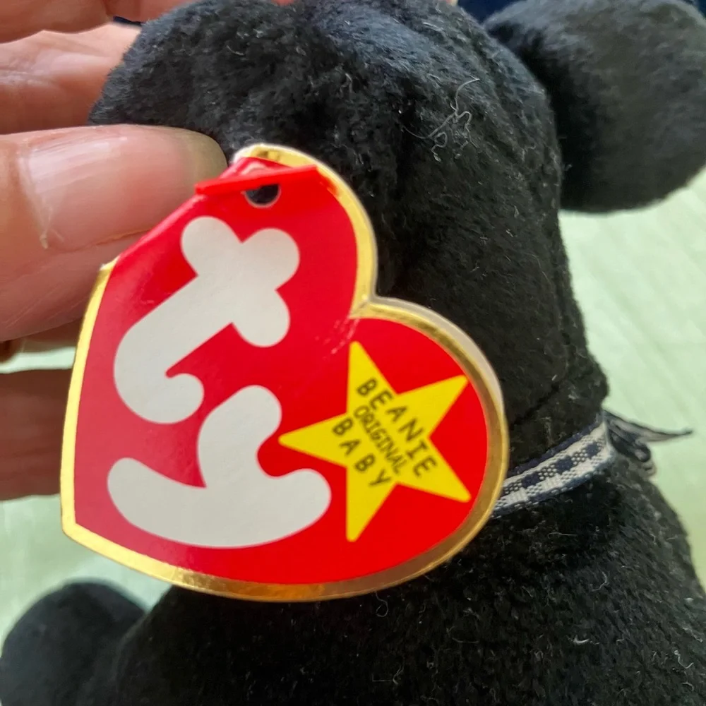 98 Ty Luke Black Lab Beanie Baby Dog Tush Tag 99 - Picture 2 of 14